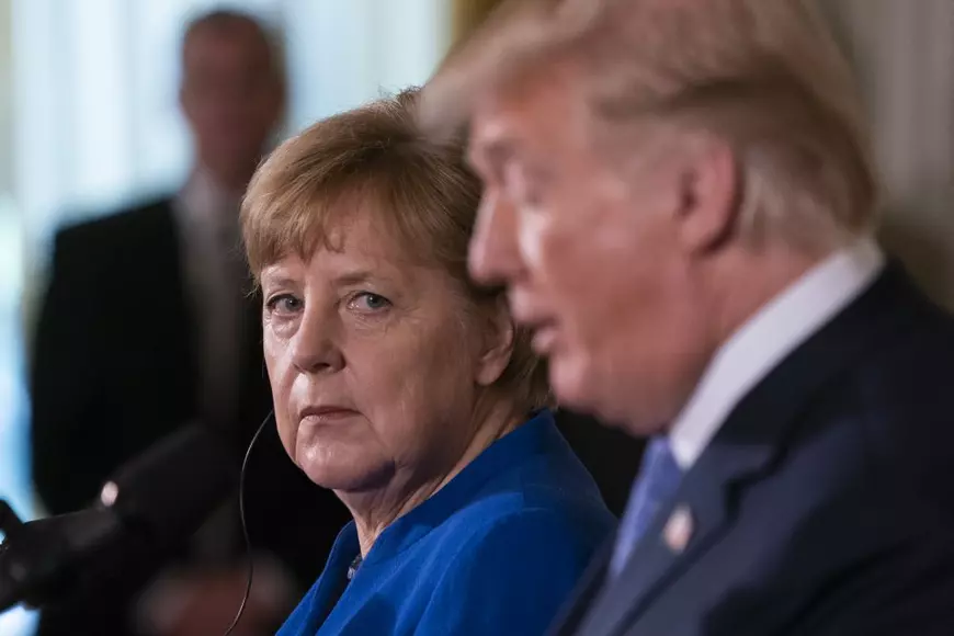 Donald Trump s-a întâlnit cu Angela Merkel la Casa Albă (FOTO: EPA)