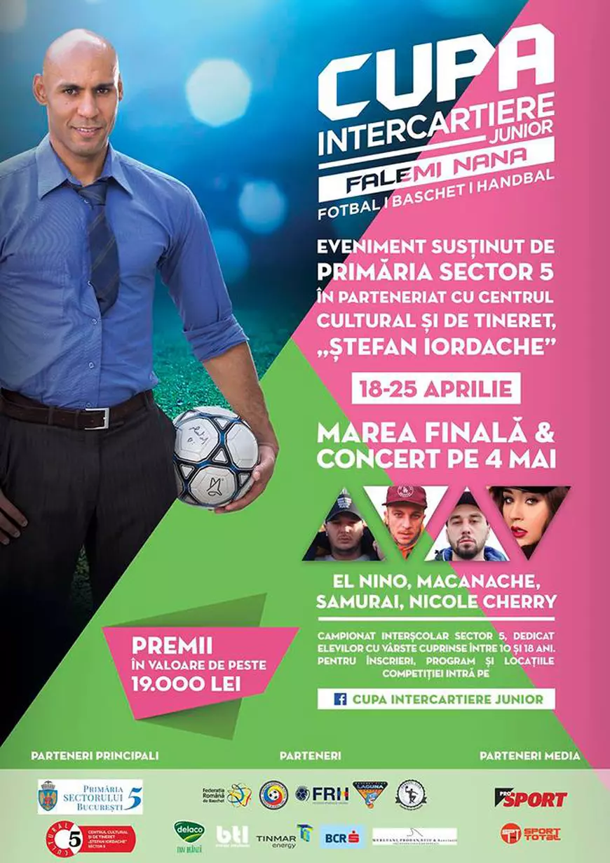 Nana Falemi organizează turnee sportive pentru școlari