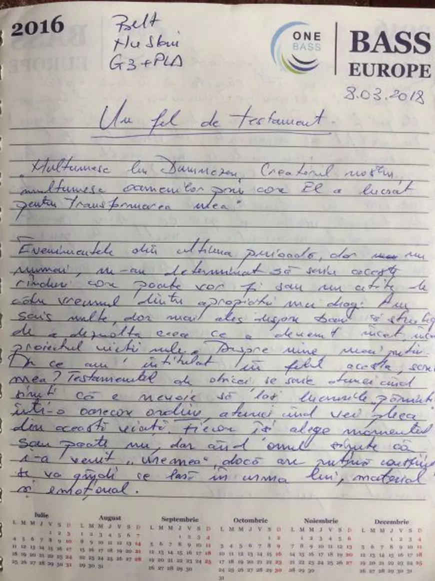 FOTO/Jurnalul criminalului din Brașov: „Un fel de testament” în care scria din 2014 despre nebunie, bani și ființe de lumină