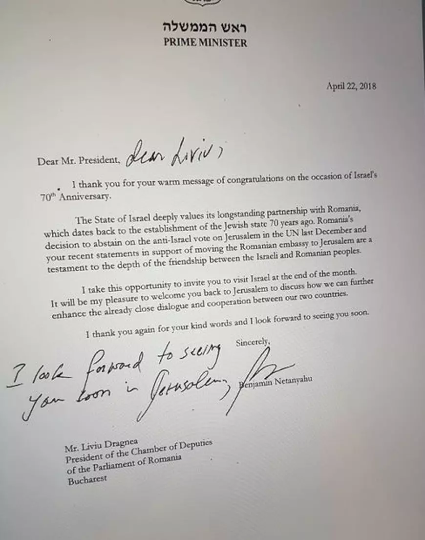 UPDATE. Conducerea Camerei Deputaților a aprobat vizita lui Liviu Dragnea în Israel