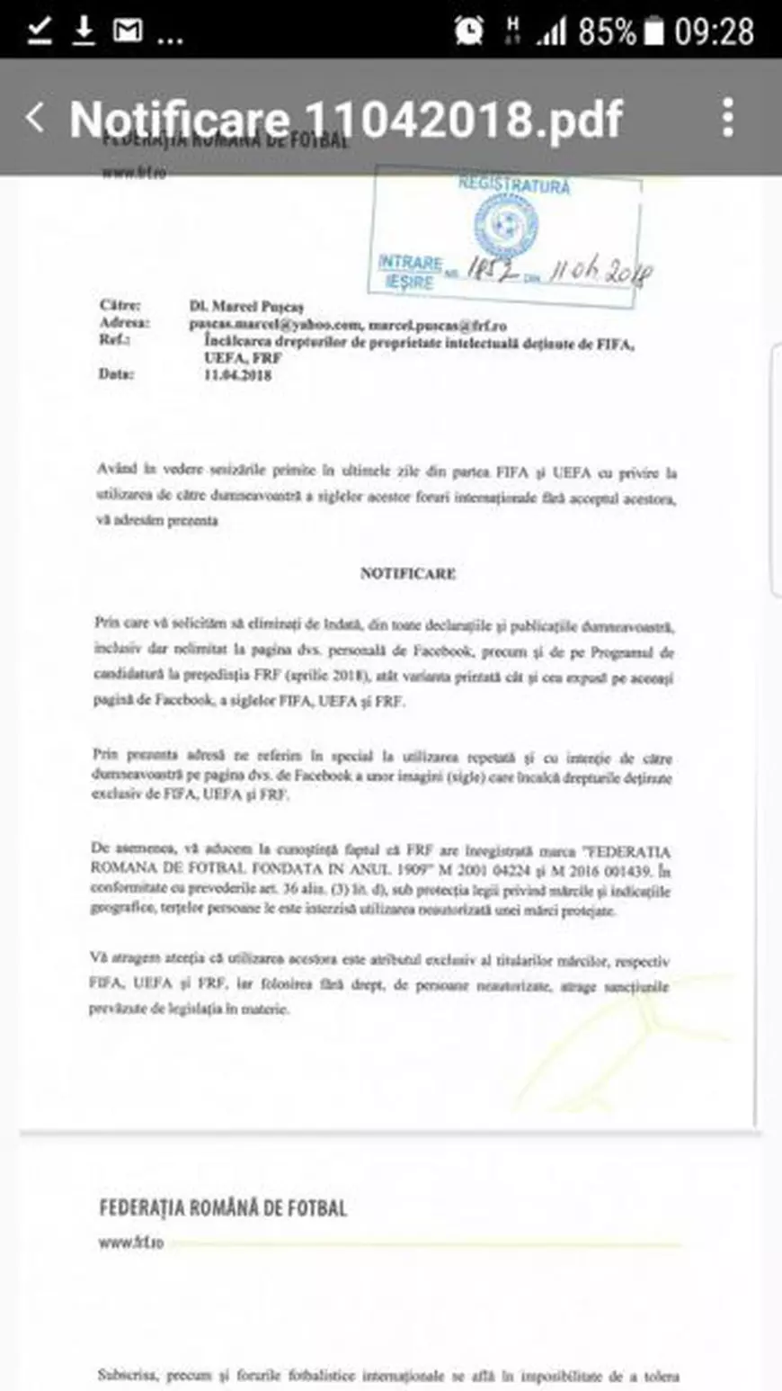 Marcel Pușcaș, somat de FRF. Ce îi impută oamenii lui Răzvan Burleanu