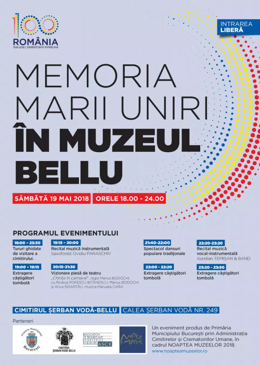 Aurelian Temișan cântă în Cimitirul Bellu la Noaptea Muzeelor.  Monica Davidescu prezintă evenimentul
