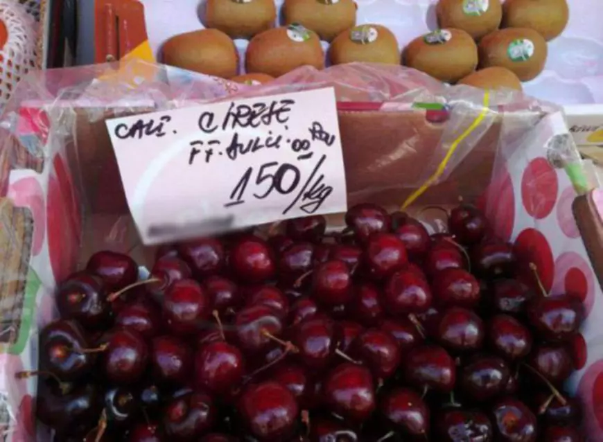 Cireșe foarte dulci, la prețul de 150 lei/kg