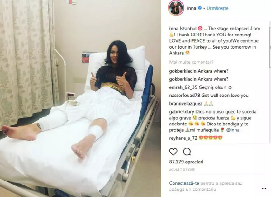 Impresarul Innei, primele declarații după ce scena pe care cânta artista s-a prăbușit. “Nu s-a mai întâmplat așa ceva”