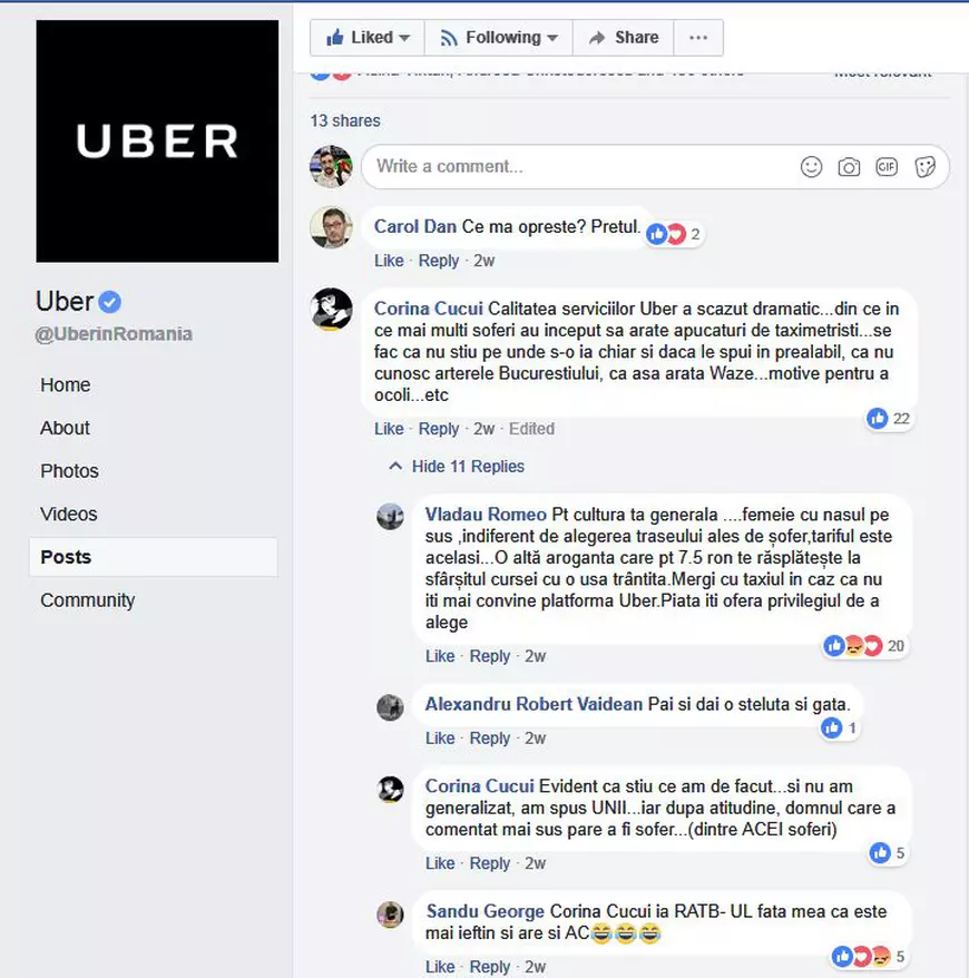 EXCLUSIV | Uber ia măsuri împotriva șoferilor cu un număr mare de curse anulate. Compania afirmă că fenomenul este în scădere. Ce spun pasagerii și cum se justifică șoferii