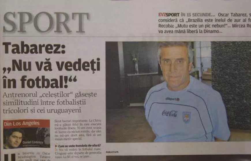 Povestea selecționerului uruguayan Oscar Washington Tabarez, redată emoționant de Daniel Conțescu