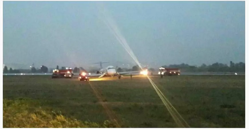 Un avion cu 169 de pasageri la bord a aterizat în afara pistei în Kiev