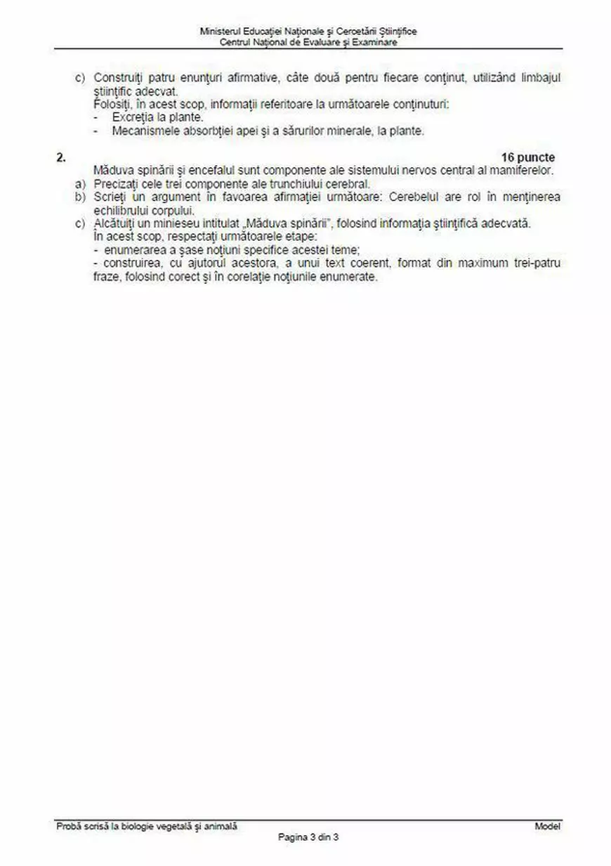 BAC 2018 Biologie. Care sunt subiectele date la Bacalaureat 2018 la Biologie