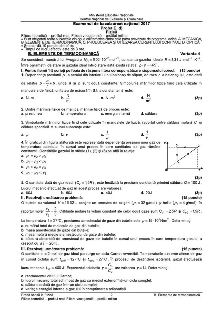 BAC 2018 Fizică. Care sunt subiectele date la Fizică la Bacalaureat 2018