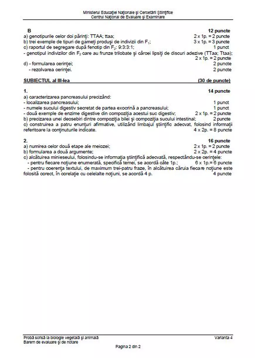 BAC 2018 Biologie. Care sunt subiectele date la Bacalaureat 2018 la Biologie
