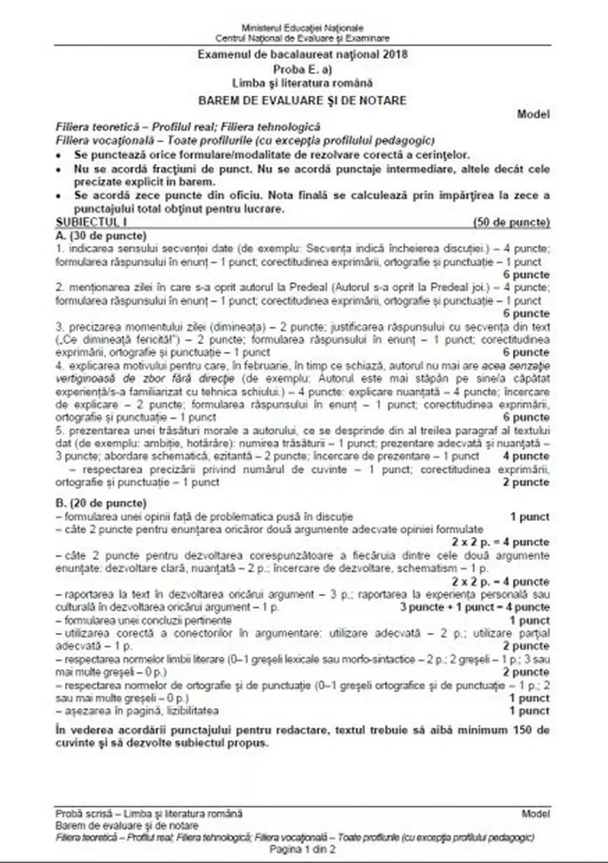 BACALAUREAT 2018 la Limba și literatura română. Absolvenții de clasa a XII-a au dat primul examen scris / UPDATE