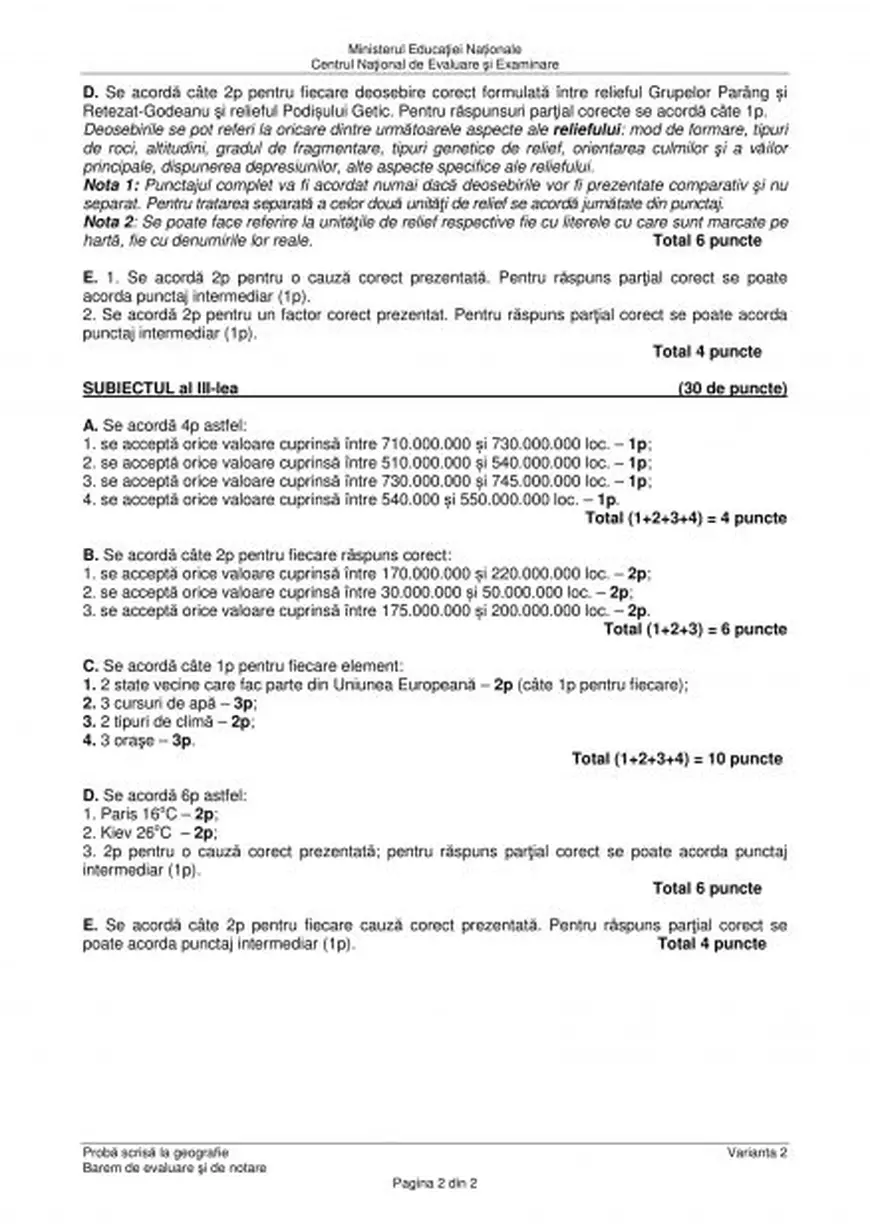 BAC 2018 Geografie. Subiectele date la Bacalaureat 2018 la Geografie