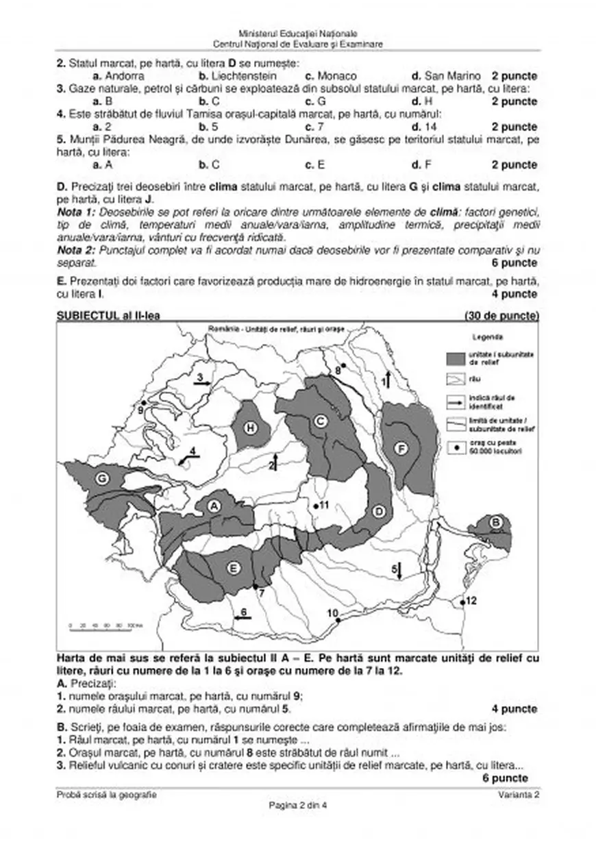 BAC 2018 Geografie. Subiectele date la Bacalaureat 2018 la Geografie