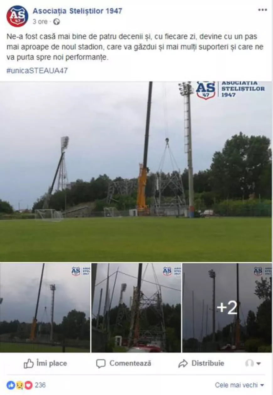 A început demolarea stadionului ”Steaua”! ”Templul” a fost inaugurat în urmă cu 44 de ani și a găzduit marile succese ale ”roș-albaștrilor”, dar și ale naționalei