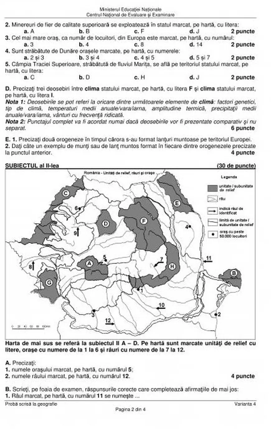 BAC 2018 Geografie. Subiectele date la Bacalaureat 2018 la Geografie