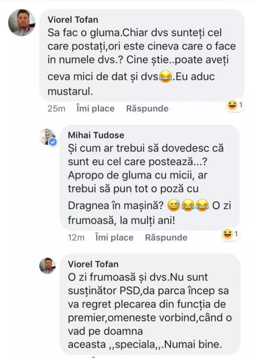 Mihai Tudose, glume "à la Dragnea". Postarea fostului premier, aluzie la micii preşedintelui PSD