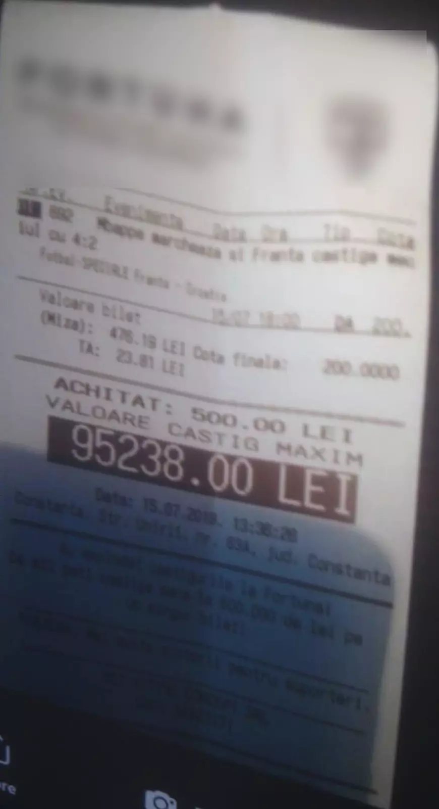 Un român a câștigat 20.000 de euro la pariuri. A ghicit scorul finalei