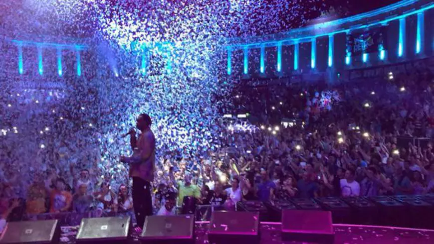 Dr. Alban, în timpul concertului 