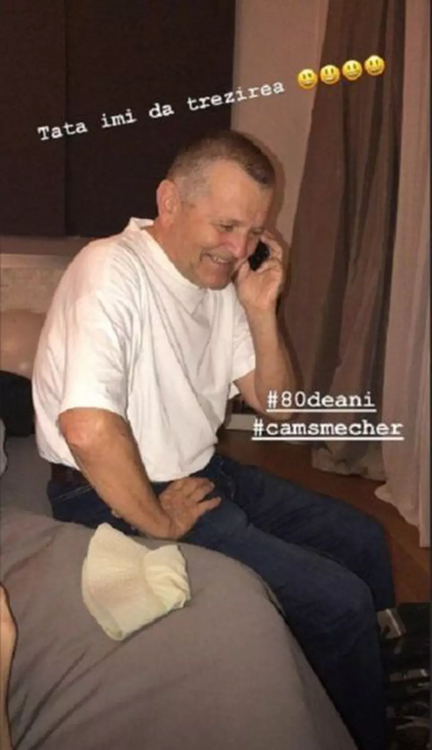 Tatăl Andreei Esca are 80 de ani și este într-o formă de invidiat. Care este secretul lui