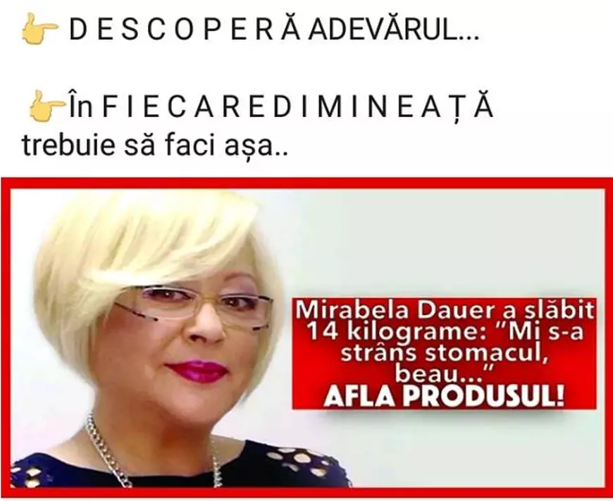 Mirabela a pierdut aproape 10 kg după operație și a devenit țintă pentru impostori. Vând produse de slăbit în numele ei
