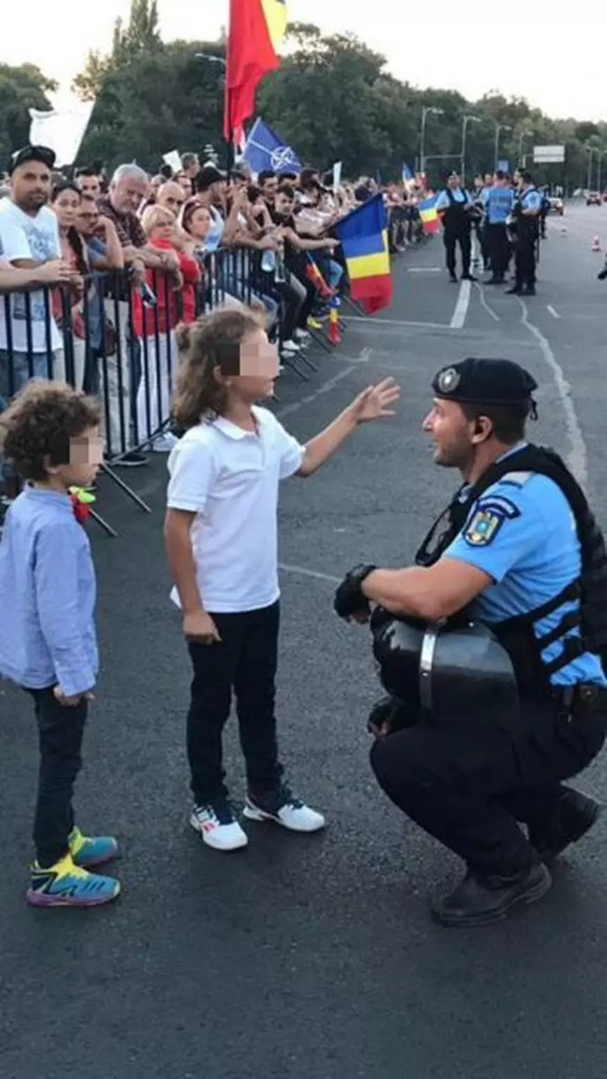 Fotografia apărută pe pagina de Facebook a Jandarmeriei Române, pe 12 august