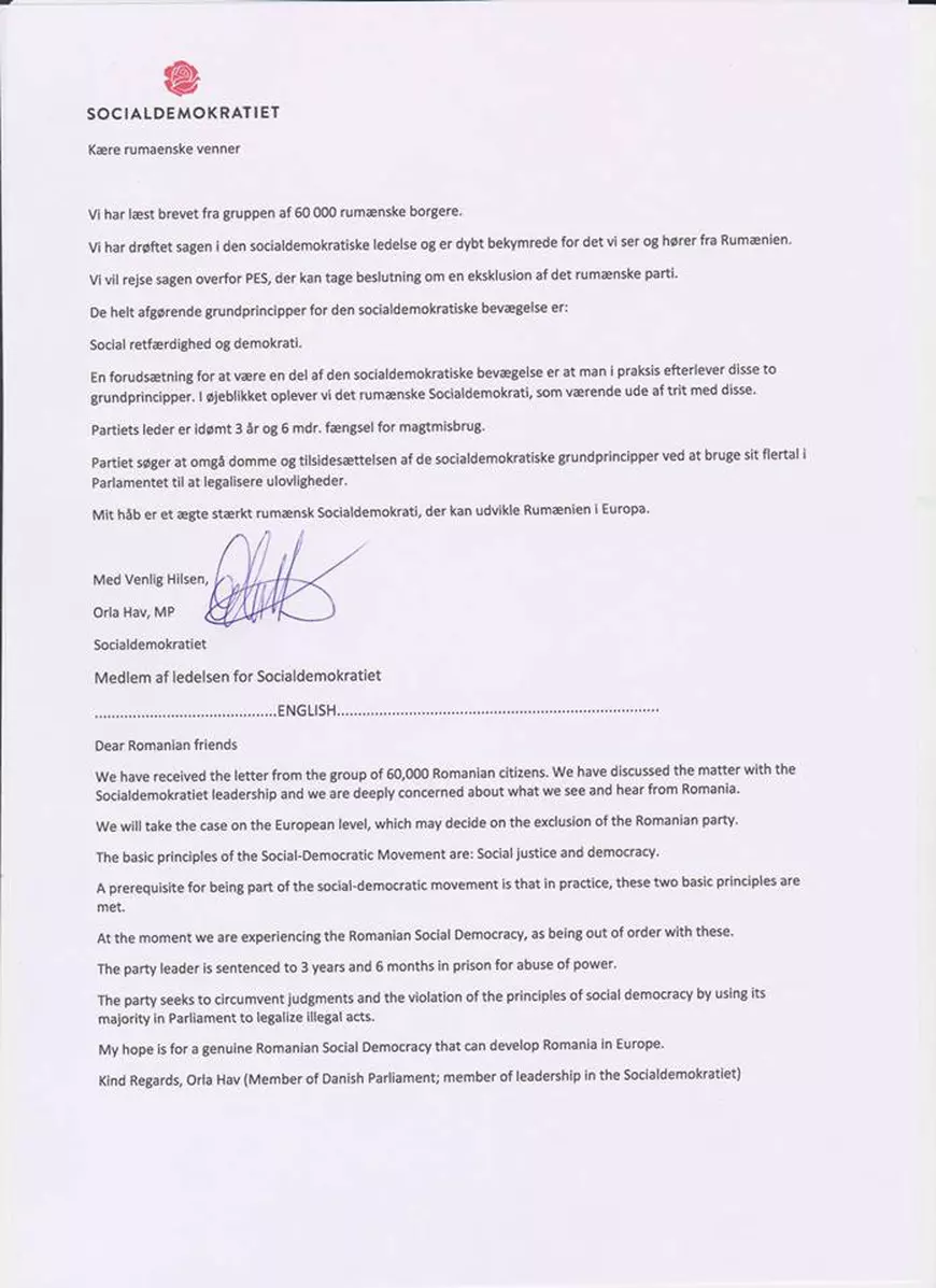 Social-democrații danezi cer excluderea PSD din PES