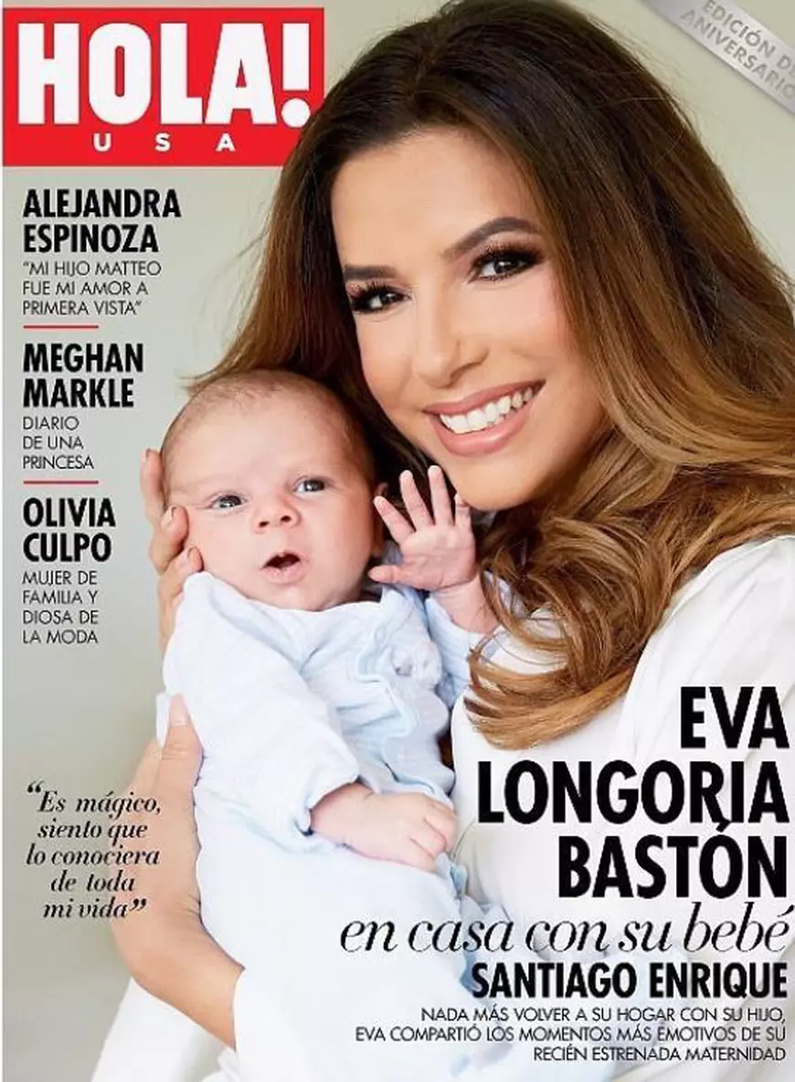 Eva Longoria l-a prezentat lumii pe fiul ei Santiago, printr-o apariție pe coperta revistei Hola!