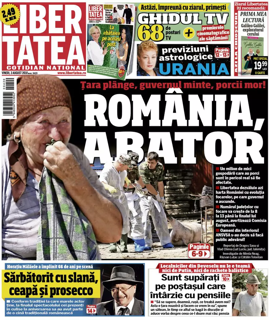 DOCUMENTE DIN INTERIOR: Guvernul ascunde proporțiile pestei porcine, harta Comisiei Europene cu evoluția focarelor înroșește tot mai mult din țară!