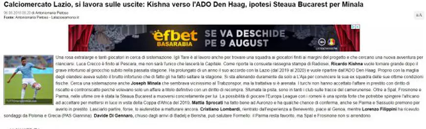 Joseph Minala, la FCSB?! Fotbalistul în vârstă de 21 de ani de la Lazio a fost subiect de glume, dar și de suspiciuni legate de vârsta reală