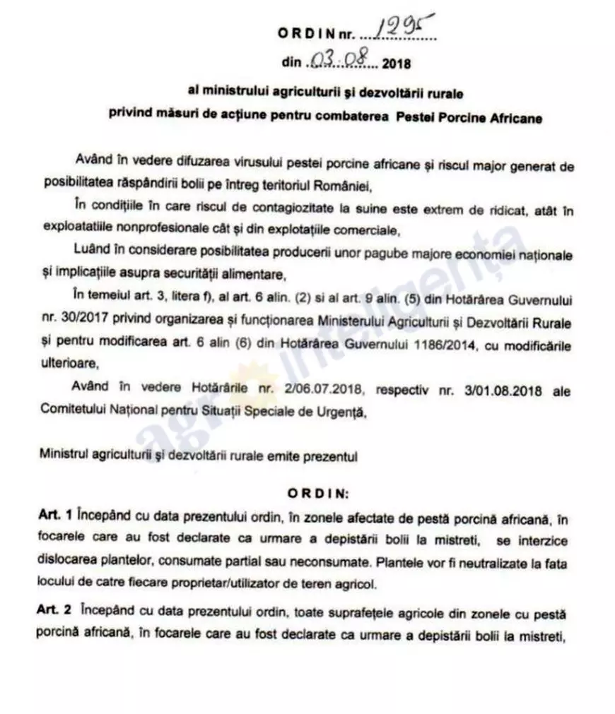 A uitat ce a semnat?! Documentul care arată că ministrul Daea n-a spus adevărul la televiziuni când a negat distrugerea plantelor!