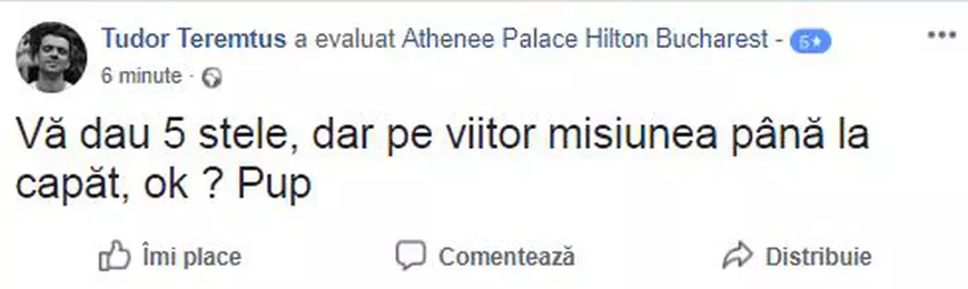 FOTO | Pagina de Facebook a hotelului Athenee Palace, luată cu asalt. Ce recenzii lasă românii