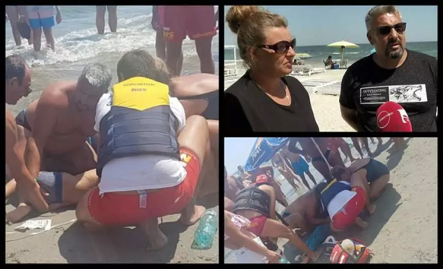 Doi paramedici din București au readus la viață un băiețel de 5 ani, care se înecase la Mamaia. Vasilică și Alina Amza erau în concediu