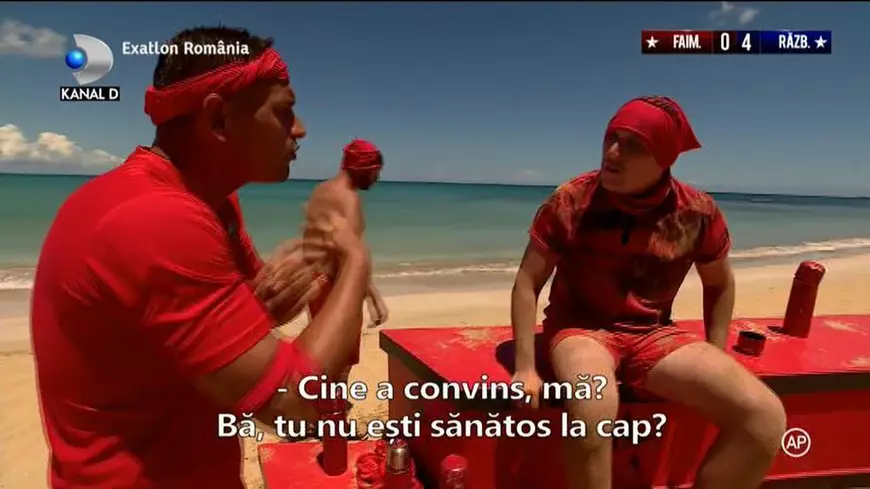 Scandal în echipa Faimoșilor de la Exatlon. What's Up a cedat: "Bă, tu nu ești sănătos la cap"