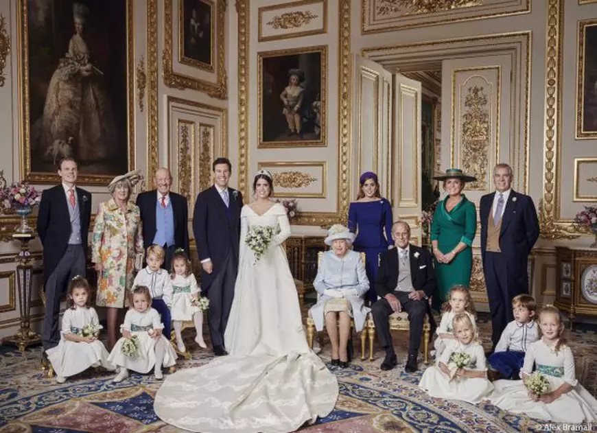 FOTO | Primele fotografii oficiale cu Prințesa Eugenie și Jack Brooksbank, alături de Familia Regală a Marii Britanii