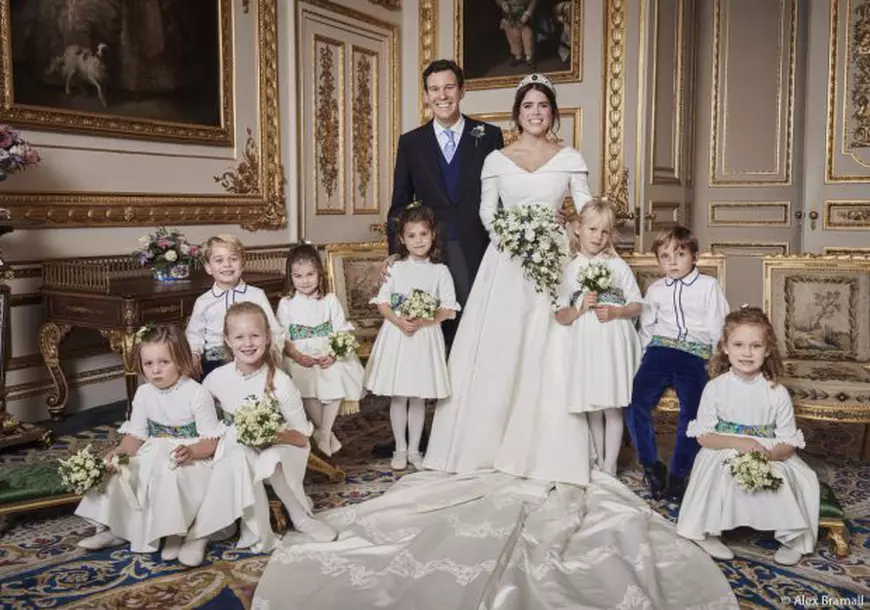 FOTO | Primele fotografii oficiale cu Prințesa Eugenie și Jack Brooksbank, alături de Familia Regală a Marii Britanii