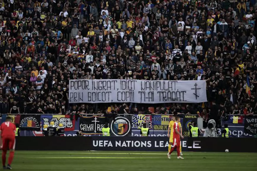 România va fi din nou suspendată, după incidentele de la meciul cu Serbia