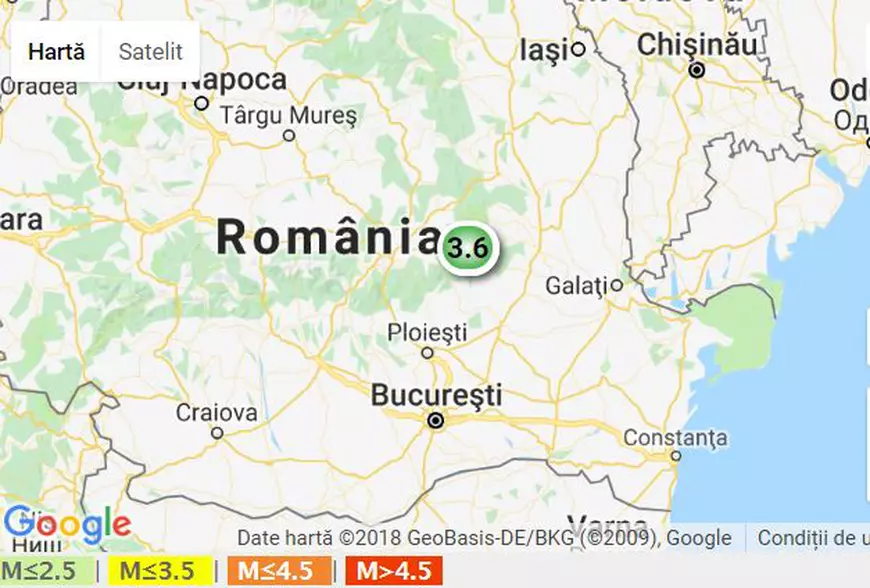 O nouă replică a cutremurului de 5,8! Ce magnitudine a avut