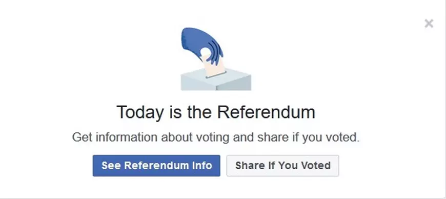 Mesajul afișat de Facebook despre referendumul pentru definirea familiei