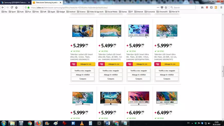 Samsung QE55Q6FN la Altex