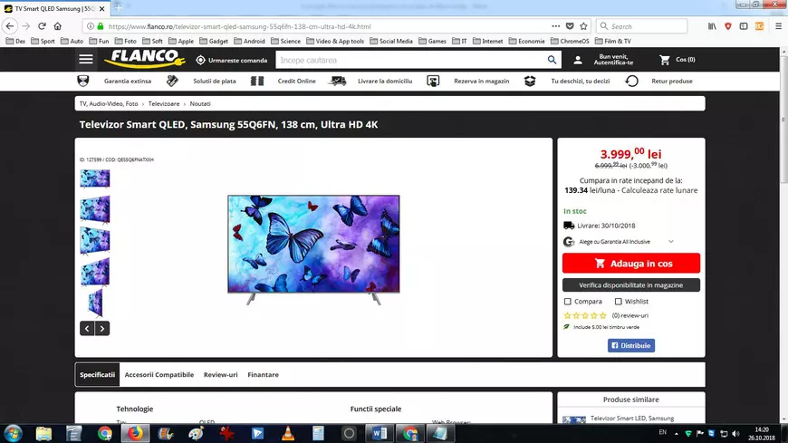 Samsung Q^6FN la Flanco de Black Friday