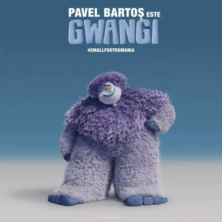 Pavel Bartoş se transformă într-un yeti veritabil, în animaţia ,,Aventurile lui Smallfoot”