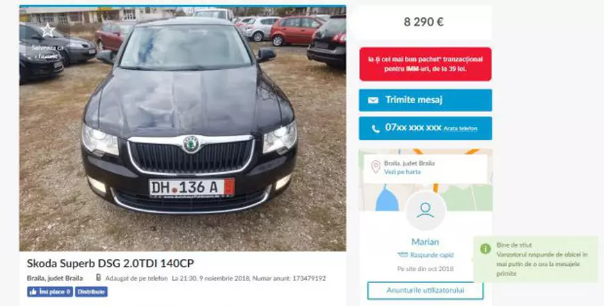 Cum arată mașina folosită în atacul de la mall-ul din Brăila