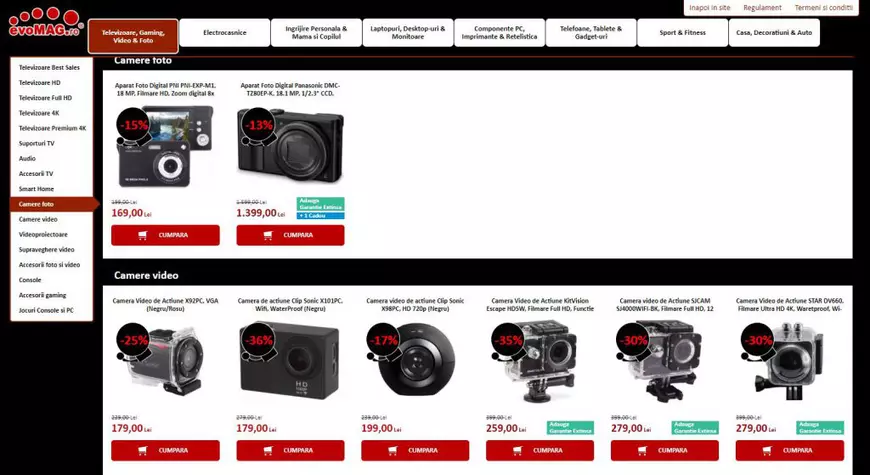 Aparate foto la reducere de Black Friday 2018