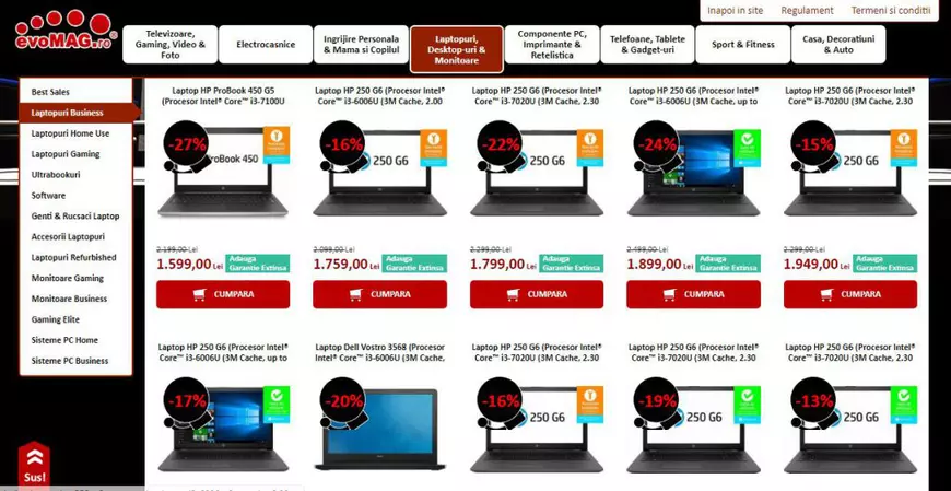 Laptopuri la reducere de Black Friday 2018
