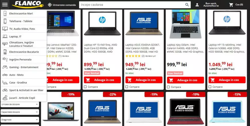 Laptopuri la reducere de Black Friday 2018
