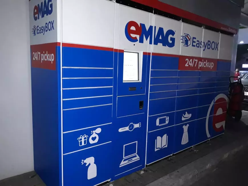 Emag va instala dulapuri de livrare în peste o mie de benzinării din România. Dulap Emag Easy Box