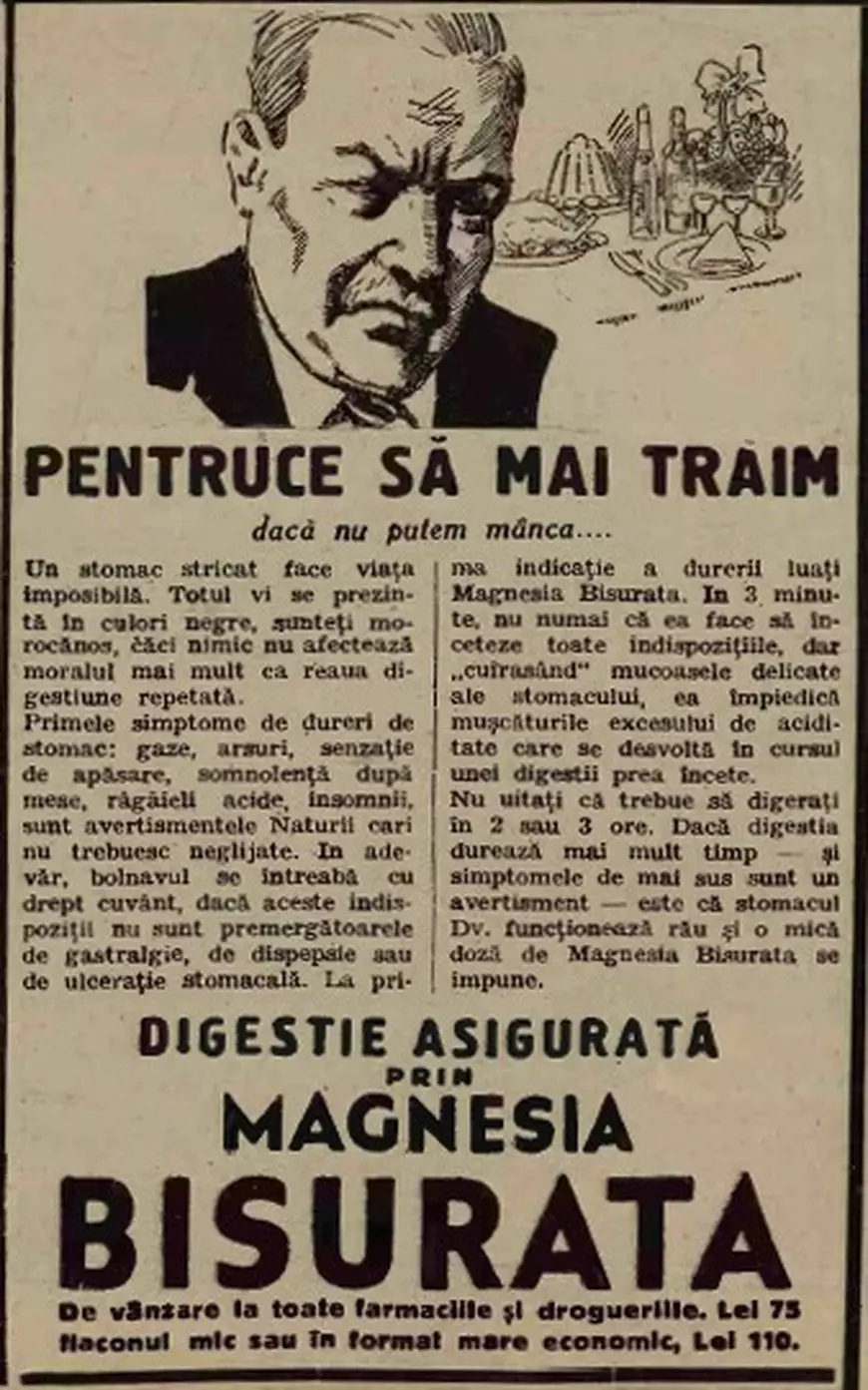 Cum arătau acum un secol reclamele difuzate azi? "Pentru ce să mai trăim, dacă nu putem mânca..."