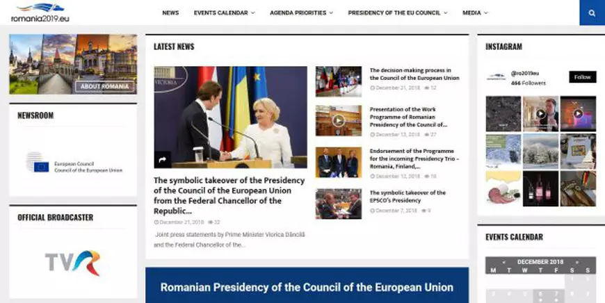 Site-ul oficial al Preşedinţiei României la Consiliul Uniunii Europene