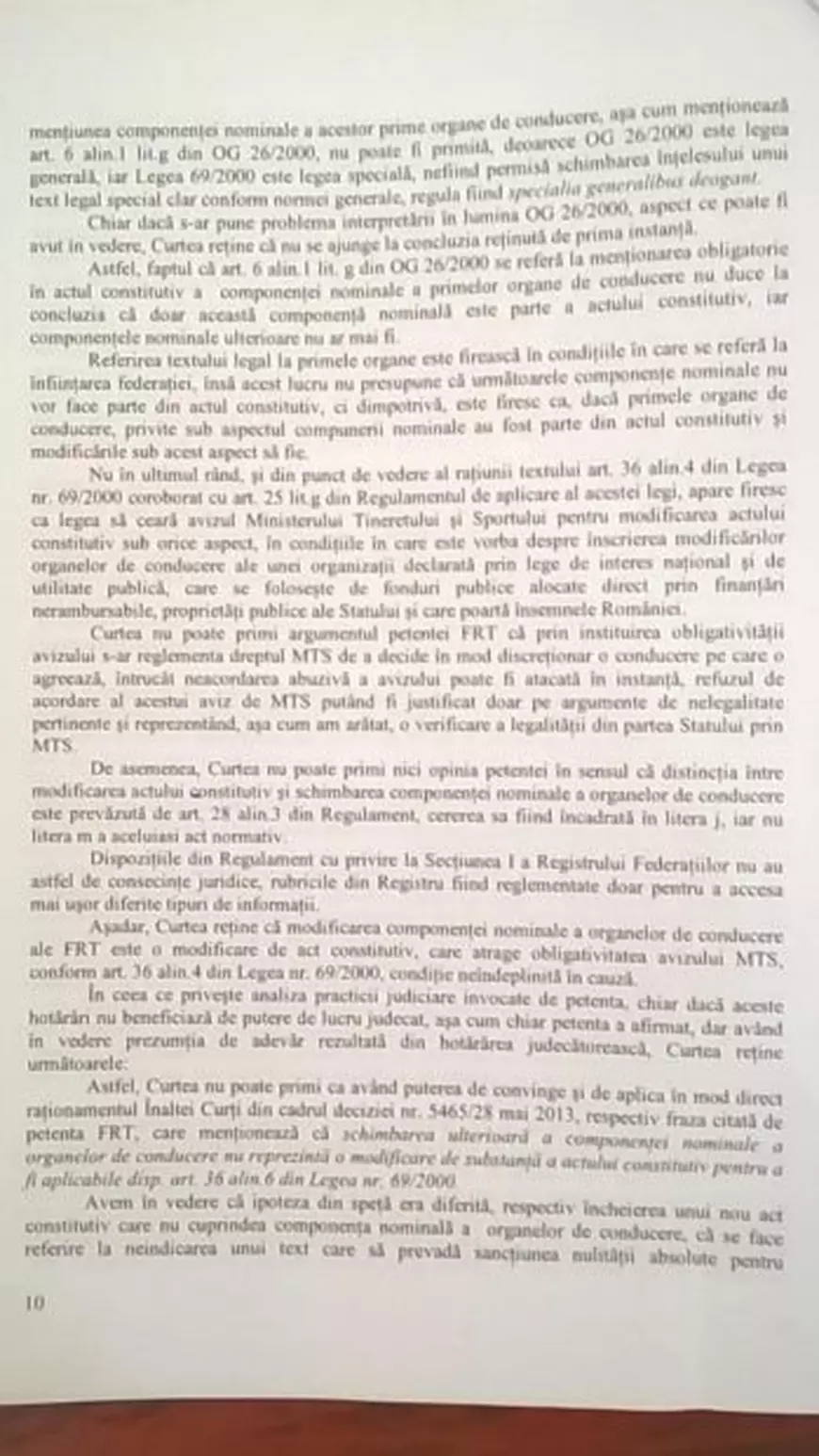 Motivarea deciziei definitive a Curții de Apel în dosarul anulării înscrierii mandatelor conducerii FR Tenis. ”Cosac este gata”!