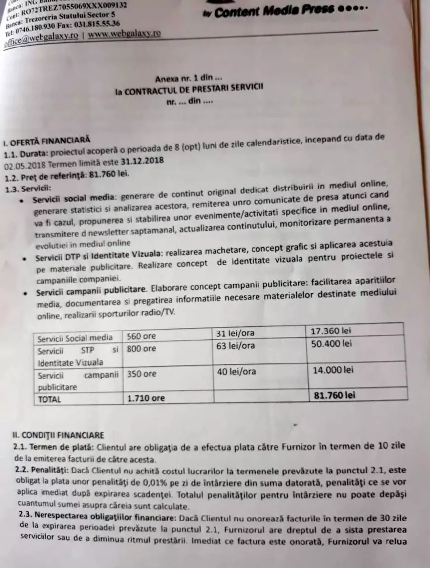 Firma fostului angajat al guvernului care a spus că "manifestanții din 10 august trebuiau mitraliați" a primit, fără licitație, 19.000 de euro din bani publici